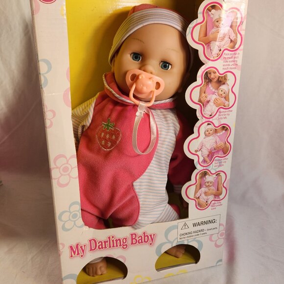 My Darling Baby 2010 Unopened in Original Box Doll Pacifier Pink Berry READDESC - Picture 1 of 13